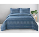 King Size Zarine Navy 3pc Quilt Set by St Clair - Seasonal Overstock
