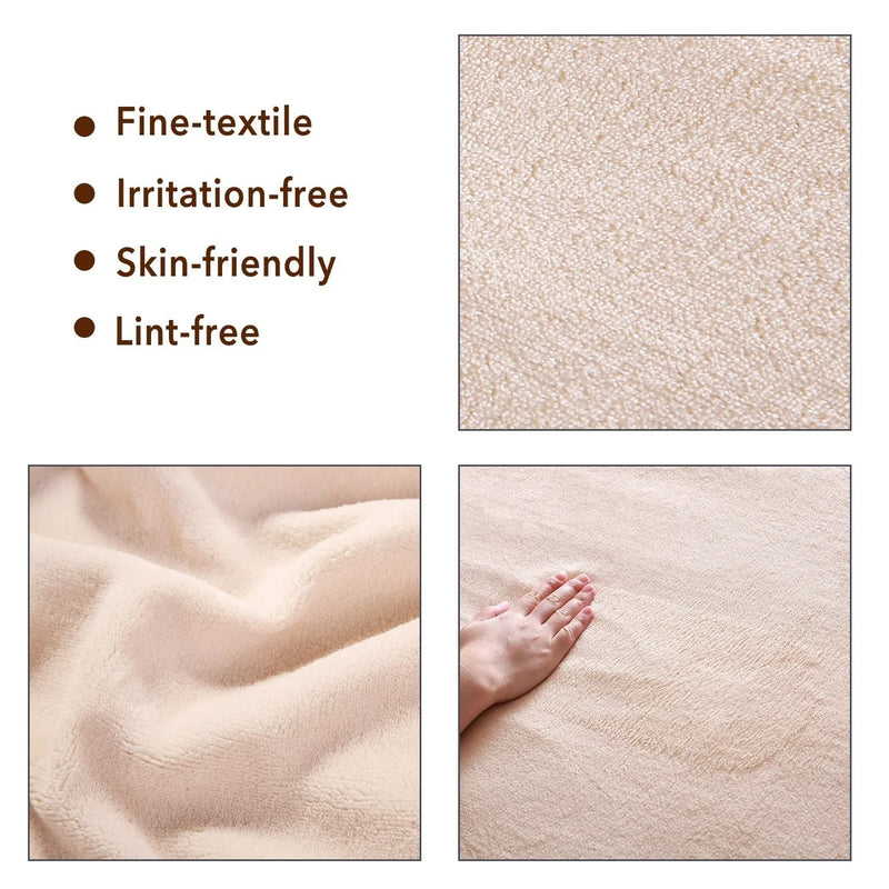 Twin Size Heated Mattress Pad With LED Controller - Beige - Seasonal Overstock