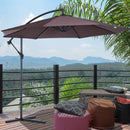 Patio Umbrellas, 10' Deluxe Cantilever Patio Umbrella - Coffee Brown - Seasonal Overstock