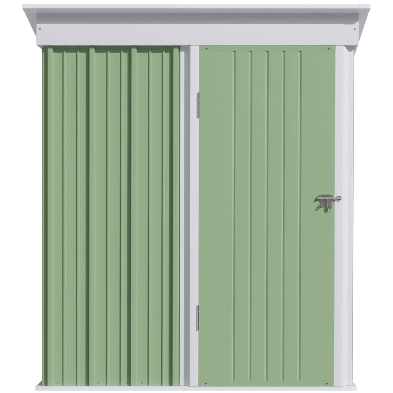 5' x 3' Lean-to Galvanized Steel Storage Shed - Green - Seasonal Overstock
