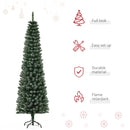 Christmas Trees, 6ft Artificial Snow Dipped Narrow Space Christmas Tree - Seasonal Overstock