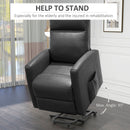 Durango Faux Leather Lift Assist Chair - Grey