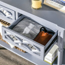 Galadriel 36" Grey Console Hall Table with 2 Drawers - Seasonal Overstock