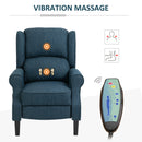 Recliner Chairs, Isaac Blue Vibration Massage Chair - Seasonal Overstock