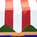 Kids Casa 42" x 42" Sandbox with Canopy Shade - Red Stripes - Seasonal Overstock