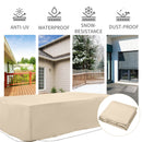 Large Waterproof Outdoor Furniture UV Protective Cover 96.5" x 65.7" x 26.4" - Beige - Seasonal Overstock