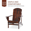Linkin Wood Adirondack Chair in Rustic Brown - Seasonal Overstock