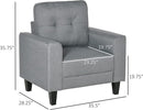 Anna Button Tufted Modern Contemporary Chair - Grey - Seasonal Overstock