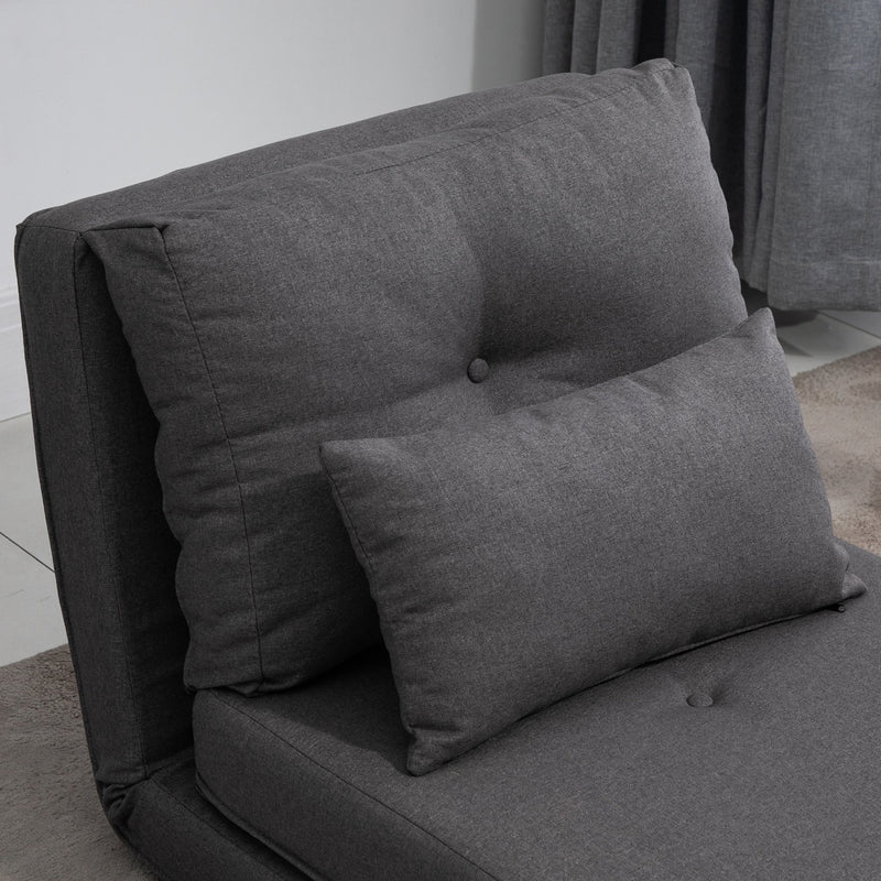 Remi Reclining Floor Lounger Chair Dark Grey - Seasonal Overstock