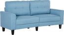 Anna Button Tufted Modern Contemporary Sofa - Blue - Seasonal Overstock