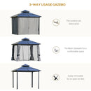 Trejan 10' x 10' Polycarbonate Hard Top Black Patio Gazebo - Seasonal Overstock