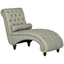 Chaise Lounge, Valencia Button Tufted Chaise Lounge Chair - Beige - Seasonal Overstock