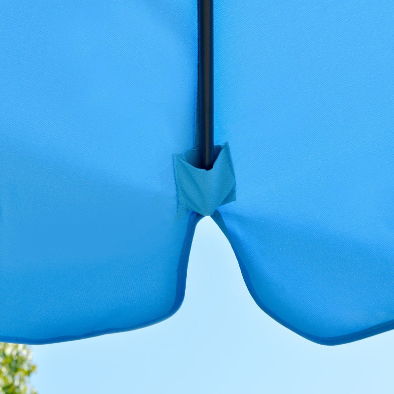 11ft Offset Cantilever Patio Umbrella with Easy Tilt Adjust - Blue - Seasonal Overstock