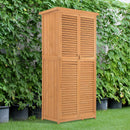 Storage Sheds, 3' x 5' Wood Upright Outdoor Garden Tool Pool Supply Storage Shed Cabinet - Seasonal Overstock