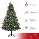 Christmas Trees, 6ft Artificial Pine Christmas tree with Pine Cones & Snow - Seasonal Overstock