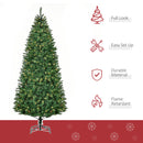 Christmas Trees, 7.5ft Pre-Lit Artificial Green Christmas Tree - Seasonal Overstock