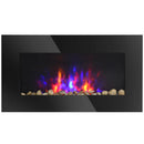 Fireplaces, 29" Wall Mounted Electric Fireplace with 7 Colours and 1500W Heater - Seasonal Overstock
