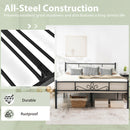 Farrah Queen Size Metal Platform Bed Frame with Headboard and Footboard - Seasonal Overstock