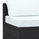 Hazel Grove 6pc Outdoor Rattan Sectional Sofa Set - Cream White & Dark Brown - Seasonal Overstock