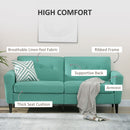 Sofas, Oakwood 76" Green Modern Upholstered Sofa - Seasonal Overstock