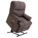 Lift Chairs, Plush Reclining Lift-Assist Chair in Brown - Seasonal Overstock