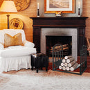 Scroll Design Black Log Holder Firewood Rack - Seasonal Overstock