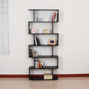 Zeke 6-Tier Black Bookshelf - Seasonal Overstock