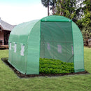 Greenhouses, 15 x 6.6ft Soft Cover Dome Top Greenhouse - Green - Seasonal Overstock