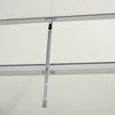 Greenhouses, 4' x 6.2' Walk-In Aluminum Frame Greenhouse with Polycarbonate Panels, Swing Door - Silver - Seasonal Overstock