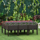 Planters, 6-Box Raised Planter Flower Bed - Seasonal Overstock