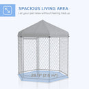 7' x 6' x 7' Outdoor Dog Kennel Play Pen For Dogs with Canopy