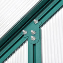 Greenhouses, 8.2' x 6.2' Walk-In Greenhouse with Aluminum Frame, Polycarbonate Panels, Sliding Door - Green - Seasonal Overstock