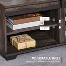 Abram Dark Brown Barn Door Farmhouse Coffee Table - Seasonal Overstock