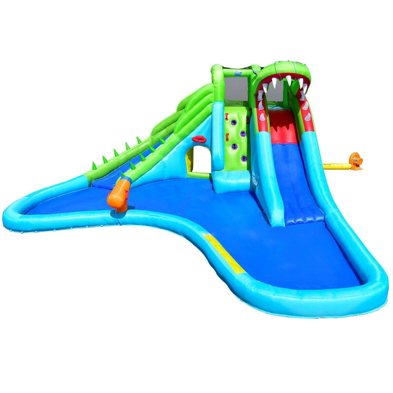 Croco-Wild 7-in-1 Bouncy Castle Water Slide 18.7' x 16.9' x 7.9' - Seasonal Overstock