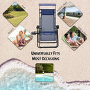 Patio Furniture, Darius 2pc Zero Gravity Chair Set - Blue - Seasonal Overstock