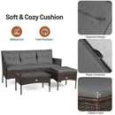 Easton 3pc Outdoor Sofa Sectional with Table - Grey - Seasonal Overstock