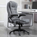 Maverick Luxury Executive Chair with Vibration Massage and Reclining - Grey Fabric - Seasonal Overstock
