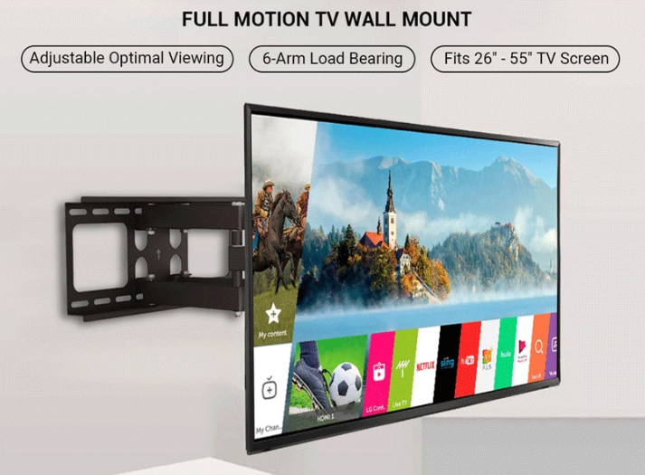 Full Motion Wall Mount for 26 - 55" TVs - Seasonal Overstock