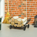 23" Arc Basket Style Firewood Rack Log Holder - Seasonal Overstock