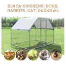Pet Accessories, 6' x 9' Steel Frame Walk-In Chicken Coop Run - Seasonal Overstock