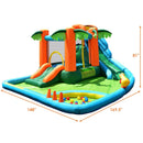 Bouncy Castles, 8-in-1 Tropical Paradise Bouncy Castle 14.1' x 12.3' x 6.75' - Seasonal Overstock