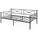 Day Beds, Alexis Twin Size Metal Day Bed - Black - Seasonal Overstock