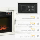 Avery White 60" TV Stand with Electric Fireplace - Seasonal Overstock