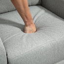 Recliner Chair, Elliot Light Grey Manual Reclining Chair - Seasonal Overstock