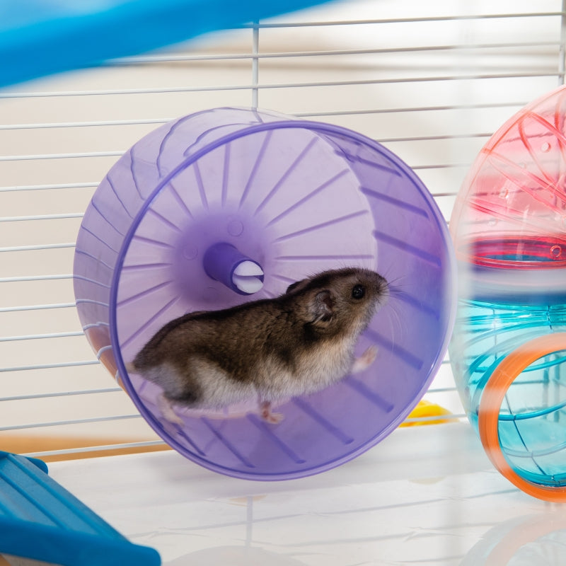Large Hamster Cage Kit with Exercise Wheel Tube White