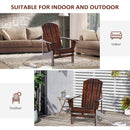 Linkin Wood Adirondack Chair in Rustic Brown - Seasonal Overstock