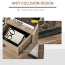 Nathan Laptop Desk with Display Shelves and Drawers - Natural Wood Grain - Seasonal Overstock