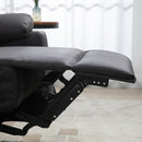 Riley 53" Grey Upholstered Reclining Loveseat - Seasonal Overstock