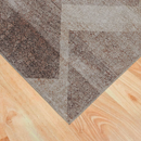 Samar Brown Geometric Washable Area Rug by Sahara Designs - Seasonal Overstock