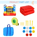 Bouncy Castles, Soccer Theme Backyard Bouncy Castle 7.4' x 7.2' x 6.4' - Seasonal Overstock